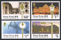 Hong Kong 574-577, MNH. Michel 595-598. Electrification Of Hong Kong, 100, 1990. - Neufs