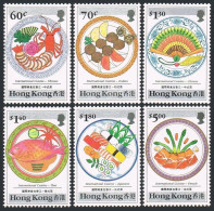 Hong Kong 564-569, MNH. Mi 585-590. International Cuisine 1990. Chinese, Indian, - Unused Stamps