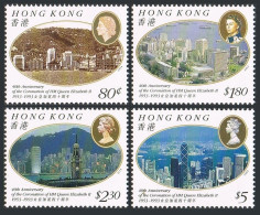 Hong Kong 673-676, MNH. Mi 691-694. Coronation QE II, 40th Ann. Views, Harbor. - Neufs