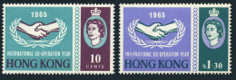 Hong Kong 223-224,MNH.Michel 216-217, International Cooperation Year ICY-1965. - Ungebraucht