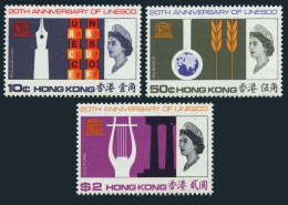 Hong Kong 231-233,MNH.Michel 224-226. UNESCO,20,1966.Education,Science,Culture. - Unused Stamps