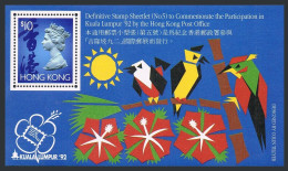 Hong Kong 656, MNH. Michel 674 Bl.24. Kuala Lumpur-1992, Birds. - Ungebraucht