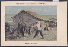 Recuerdo De La Republica Argentina - Duelo à La Criolla - Coloreado (14'776) - Argentina