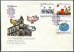 Macao 469-471, FDC. Michel 497-499. World Communication Year 1983. - Ungebraucht