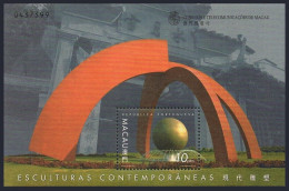 Macao 1007, 1007a Overprinted In Gold, MNH. Modern Sculpture 1999. - Ungebraucht