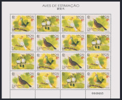 Macao 786-789 Sheet, MNH. Michel 814-817 Bogen. SINGAPORE-1995. Birds. - Nuovi