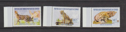 Democratic Republic Of Congo 2003 Wild Cats Set Of 3 MNH ** - Other & Unclassified