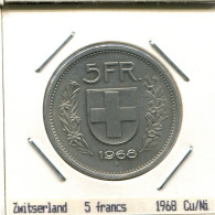 5 FRANCS 1968 SUISSE SWITZERLAND Pièce #AS484.F.A - Otros & Sin Clasificación