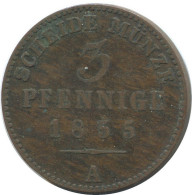 REUSS-SCHLEIZ 3 PFENNIG 1855 A Berlin Mint German States #DE10590.16.F.A - Altri & Non Classificati