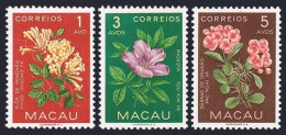 Macao 372-374,MNH.Mi 394-396. Flowers 1953:Firecracker,Forget-me-not,Dragon Claw - Ongebruikt