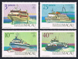 Macao 530-533,MNH.Michel 558-561. Ferries 1986.Hydrofoil,Hover-marine,Jet-foil, - Neufs