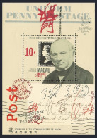 Macao 616,MNH. Mi 644 Bl.13. Penny Black 150th Ann.LONDON-1990,Sir Rowland Hill. - Unused Stamps