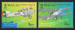 Macao 979-980,980a Sheet, MNH. Portugal-Macao Flight, 75th Ann. 1999. Airplanes. - Ungebraucht