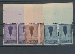 Superbe Paire Ballon Piccare. Cote 300,-euros. Postfris. Sans Charnière Et Voyez Le Repaire Pour La Machine à Perforer - Unused Stamps