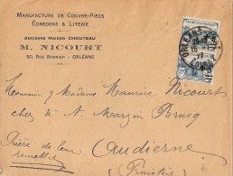 France Yvert 165 Osl Orphelin Surchargé 25cts+5/15/cts Paire Sur Lettre Du 15.7.? D'Orléans - Postal Rates