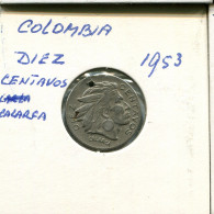 10 CENTAVOS 1953 COLOMBIA Moneda #AR315.E.A - Colombie