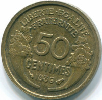 50 CENTIMES 1936 FRANCE Coin VF/XF #FR1195.4.U.A - 50 Centimes