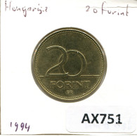 20 FORINT 1994 HUNGARY Coin #AX751.U.A - Hungría