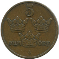 5 ORE 1909 SUECIA SWEDEN Moneda #AC559.2.E.A - Suède