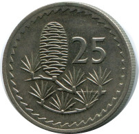 25 MILS 1973 ZYPERN CYPRUS Münze #AP332.D.A - Chypre