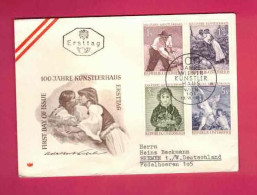 FDC De 1961 Pour L' Allemagne - 100 Wiener Jahre Künstlerhaus - FDC