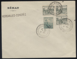 France - Yvert N° 150 Par 3 Et 163 Sur LsC Obl. Sénat Versailles Congrès Postes Et Griffe - 10/05/1932 - Lettres & Documents