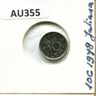 10 CENT 1978 NIEDERLANDE NETHERLANDS Münze #AU355.D.A - 1948-1980 : Juliana