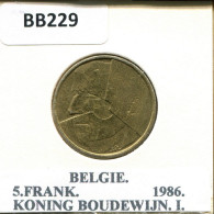 5 FRANCS 1986 DUTCH Text BÉLGICA BELGIUM Moneda #BB229.E.A - 5 Francs