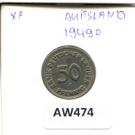50 PFENNIG 1949 J DEUTSCHLAND Münze GERMANY #AW474.D.A - 50 Pfennig
