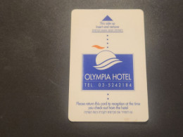 ISRAEL-OLYMPIA HOTAL-HOTAL KEY-(1025)-(?)-GOOD CARD - Hotel Keycards