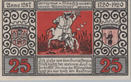 25 PFENNIG 1920 Stadt BODENWERDER Hanover DEUTSCHLAND Notgeld Banknote #PG141 - [11] Emisiones Locales