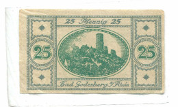 25 Pfennig 1920 GODESBERG DEUTSCHLAND UNC Notgeld Papiergeld Banknote #P10621 - [11] Emisiones Locales