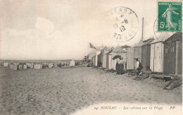 FRANCE - Soulac - Les Cabines Sur La Plage - P P - Vue Générale - Animé - La Plage - Carte Postale Ancienne - Soulac-sur-Mer