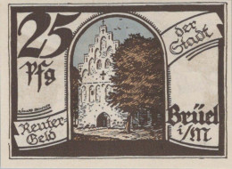 25 PFENNIG 1922 Stadt BRÜEL Mecklenburg-Schwerin DEUTSCHLAND Notgeld #PJ130 - [11] Emisiones Locales