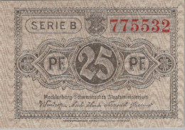 25 PFENNIG 1922 MECKLENBURG-SCHWERIN Mecklenburg-Schwerin UNC DEUTSCHLAND #PH935 - [11] Emisiones Locales