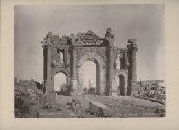 Photo De L Arc De Triomphe De Timgad En Algérie ,Leroux Photo Alger - Old (before 1900)