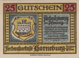 25 PFENNIG 1921 Stadt HORNEBURG Hanover UNC DEUTSCHLAND Notgeld Banknote #PI696 - Lokale Ausgaben