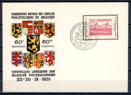 BE   PR118   ---   Carte Souvenir  :  Cercles Philatéliques De Belgique - Privat- Und Lokalpost [PR & LO]