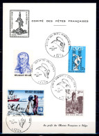 BE   1589 - 1592  ---   Carte Comité Des Fêtes Françaises   - Commemorative Documents