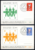 BE   1064 - 1065   ---   Cartes Souvenir Anniversaire De L'O.I.T / I.L.O - Covers & Documents