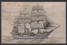 SMS "STEIN" - KAISERLICHE DEUTSCHE MARINE - KORVETTE /1905 AK GELAUFEN / 2 BILDER (ref CP1137) - Oorlog