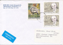 Hungary Cover Sent To Denmark 1996 Topic Stamps - Cartas & Documentos