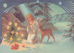 ANGE Noël Vintage Carte Postale CPSM #PBP345.A - Anges