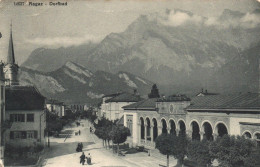 RAGAZ, SARGANS, ST. GALLEN, ARCHITECTURE, MOUNTAIN, SWITZERLAND, POSTCARD - Sargans