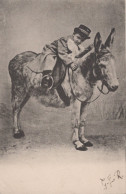 BURRO Animales Vintage Antiguo CPA Tarjeta Postal #PAA252.A - Donkeys