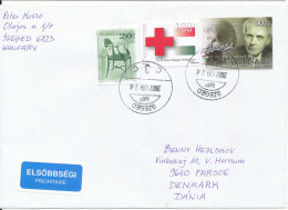 Hungary Cover Sent To Denmark 24-9-2007 Topic Stamps Incl. Red Cross - Brieven En Documenten