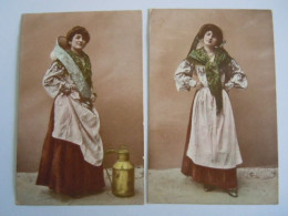 2 Cpa Femme Belge? Avec Pot Au Lait Envoyée Francorchamps 1900? Précurseur (702) - Ambulanti