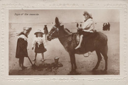 BURRO Animales Niños Vintage Antiguo CPA Tarjeta Postal #PAA352.ES - Anes