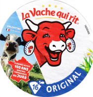 ETIQUETTE FROMAGE VACHE QUI RIT - ORIGINAL  - VALENTINE -  16 PORTIONS - NUM 760 56469 - Fromage