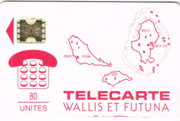 Wallis Futuna Uvea Mo Futuna Telecarte Phonecard WF2 CARTE DES ILES ALOFI MATA UTU UT  B - French Polynesia